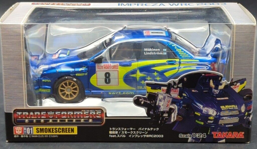 タカラトミー バイナルテック スモークスクリーン ゼッケン8Ver feat.スバルインプレッサWRC2003 BT01
