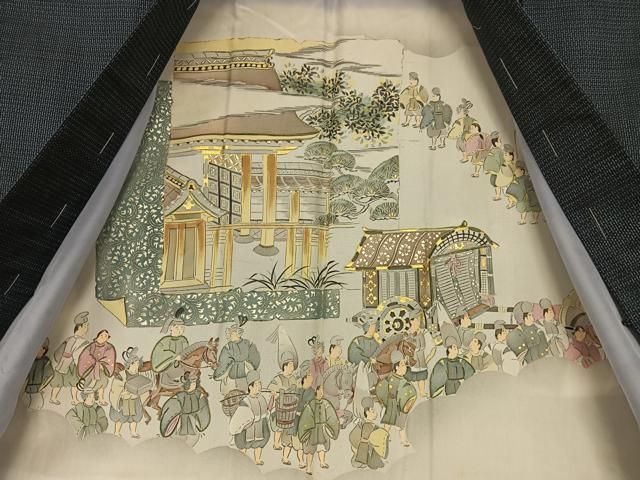 平和屋着物○男性 本場大島紬 アンサンブル 100亀甲 手織り 総詰 田畑