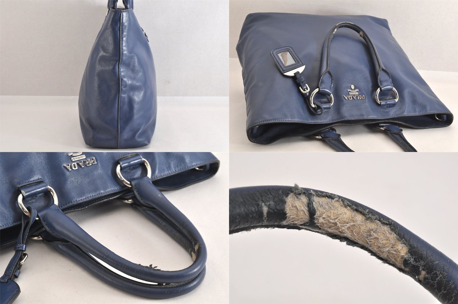 PRADA プラダ ヴィンテージ レザー 2Way ショルダートートバッグ