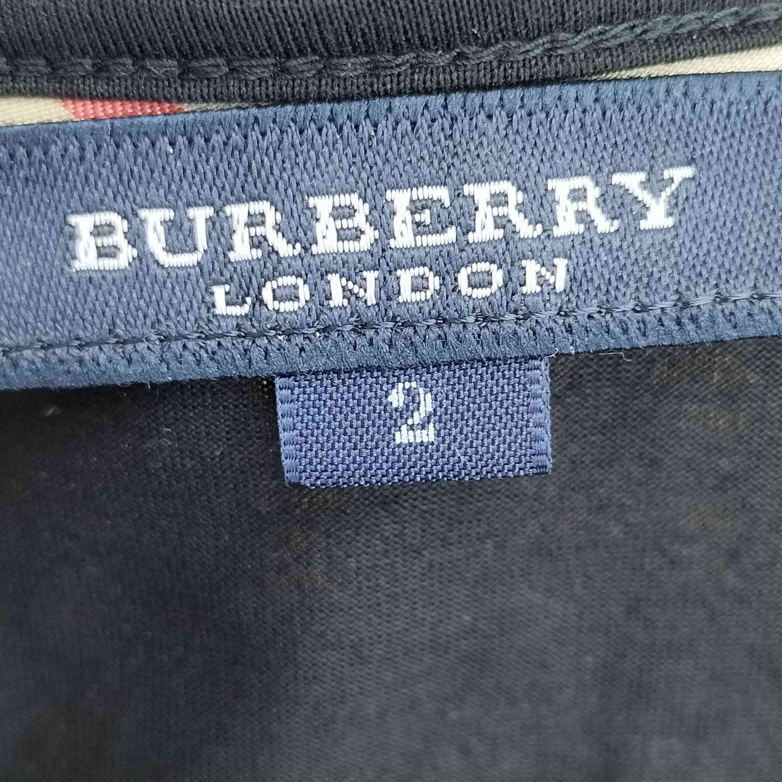 BURBERRY LONDON(バーバリーロンドン) フリル ヘンリーネック Tシャツ レディース  2 中古 古着 0246 BURBERRY - 美品 BURBERRY LONDON バーバリーロンドン ヘンリー