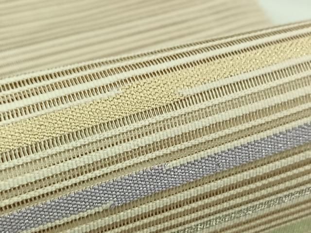 平和屋着物○両面 半幅帯 カトレア 金銀糸 CAAX1536hy