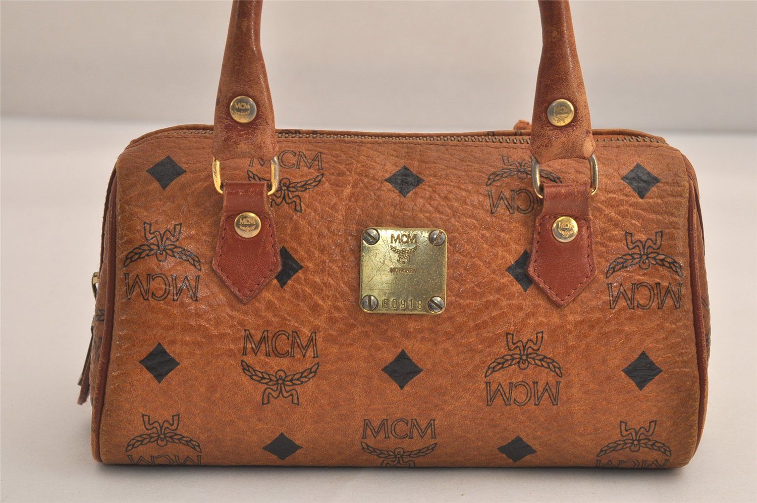 MCM MCM ヴィンテージ ヴィセトス レザー ハンドボストンバッグ