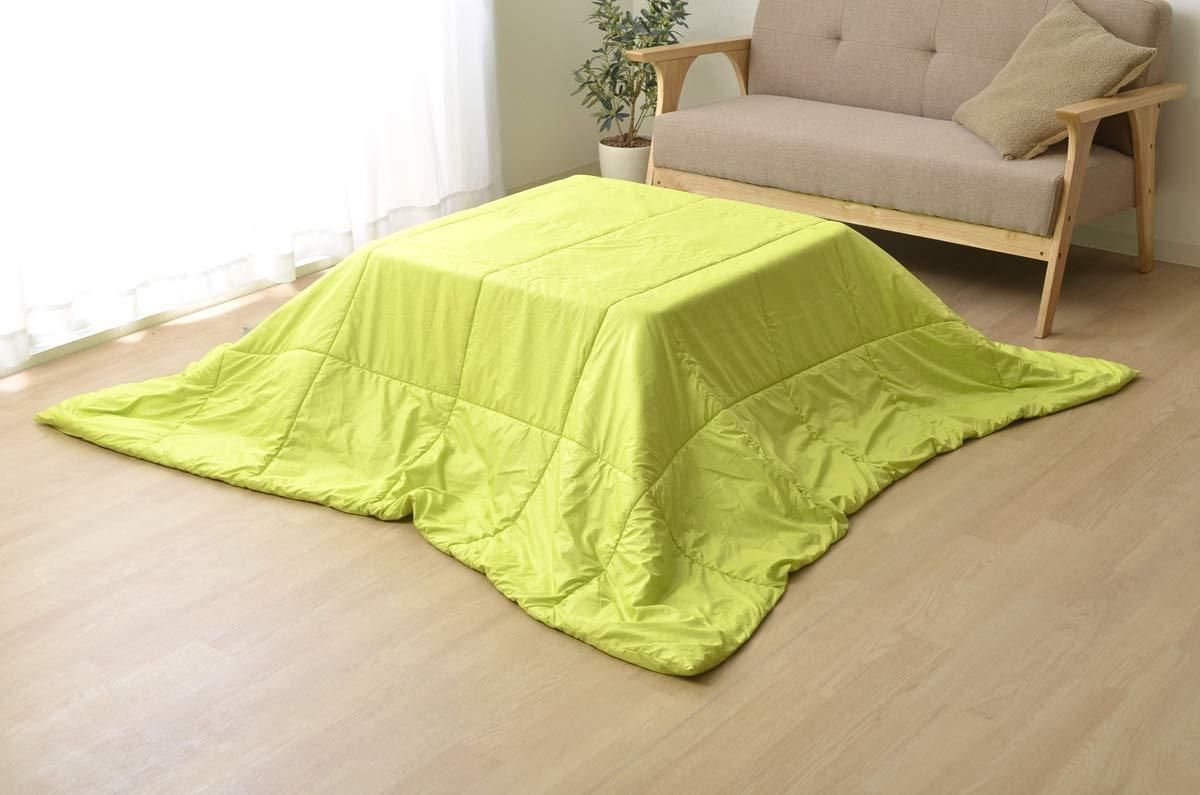 【新品・5営業日で発送】イケヒコ こたつ布団 正方形 洗える 軽量　コンパクト 『クラウド』 ライトグリーン 約185×185cm