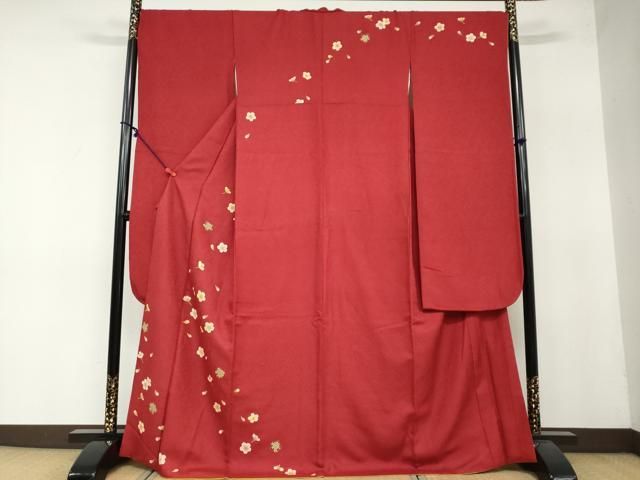 平和屋着物●豪華振袖 舞花文 正絹 DAAY5127ud