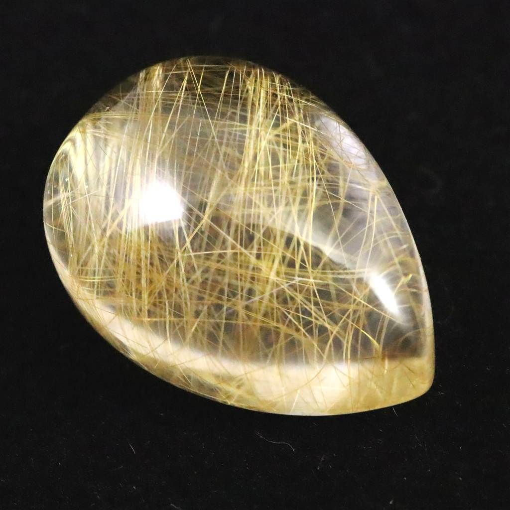 ヒマラヤ マニハール産 ゴールドルチル入り 水晶 ティアドロップ型 ルース 12.8ct 榎本通商55179 WWW_OLIVIERBERNSTEIN_COM