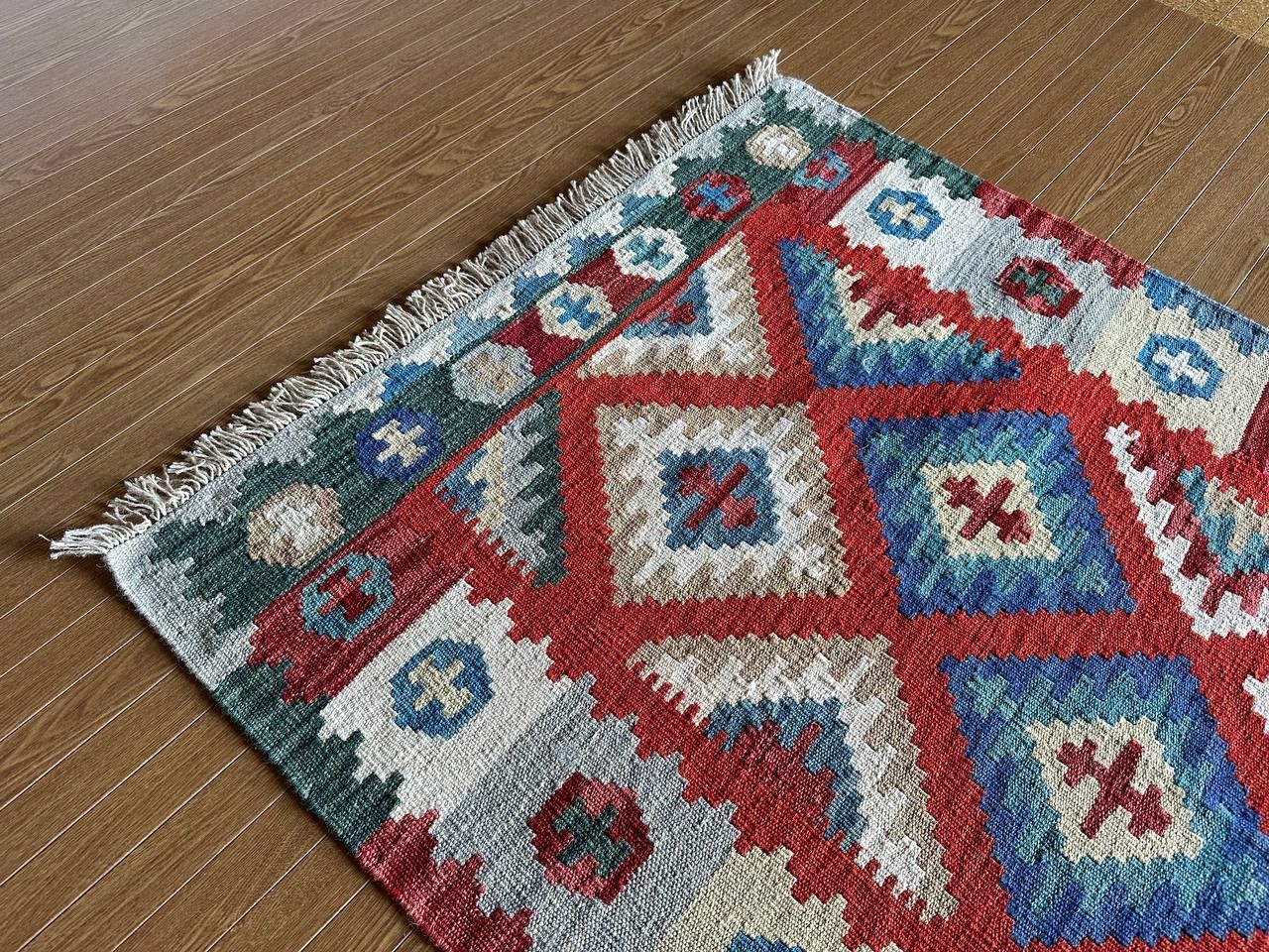 158×103】イラン直輸入☆シーラーズ産キリム・KILIM□2995-24-H - メルカリ