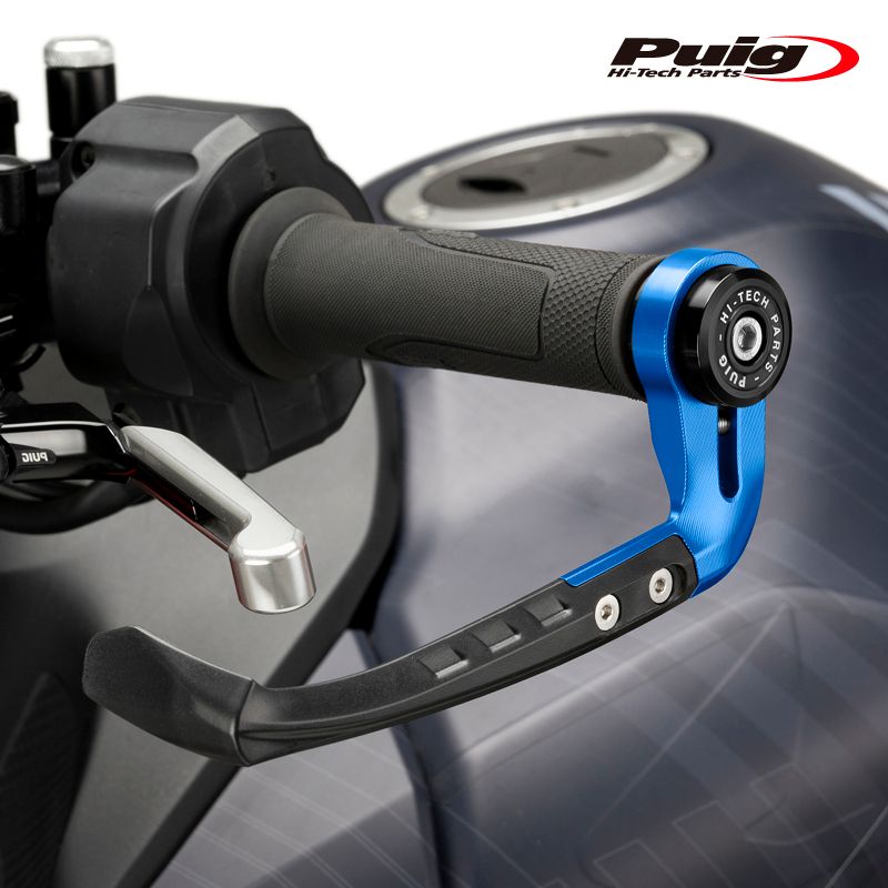 Puig 21994A CLUTCH LEVER PROTECTOR RAW BLUE 汎用 プーチ クラッチレバープロテクター