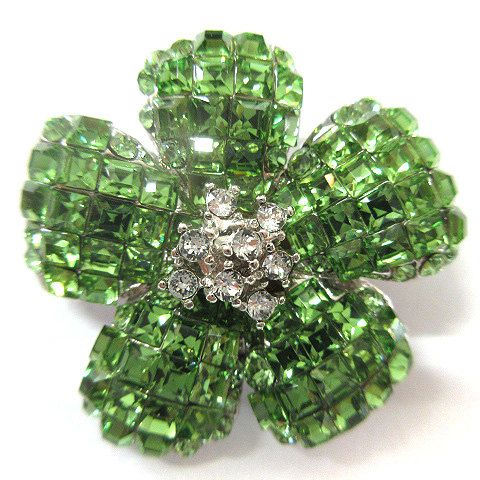 フォクシー FOXEY ブローチ Brooch Fleur マスカット グリーン系 フラワーモチーフ お花 アクセサリー