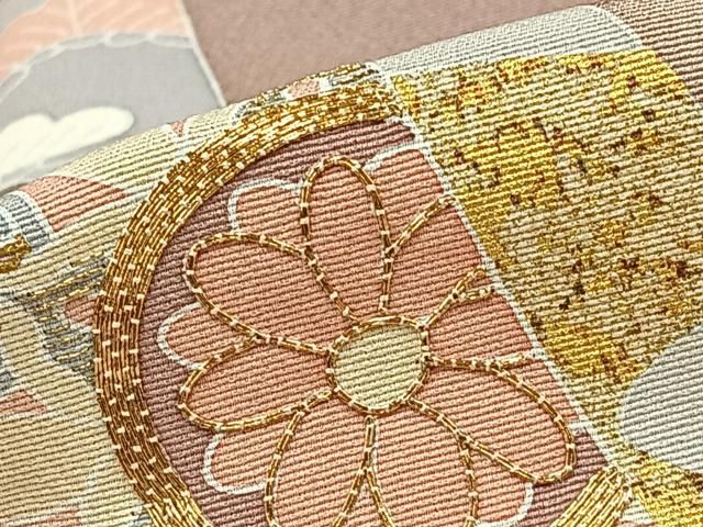 平和屋着物▽豪華色留袖 単衣 風景文 暈し染め 銀彩