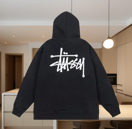 【新品未使用】STUSSY ステューシー ベーシック ジップパーカー BASIC STUSSY ブラック 男女兼用