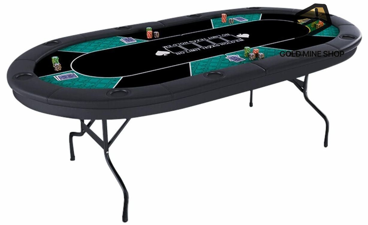 折りたたみ式ポーカーテーブル ポーカーテーブルトップ フェイクレザーパッド入りレールとカップホルダー付き 触り心地が快適 10人プレー