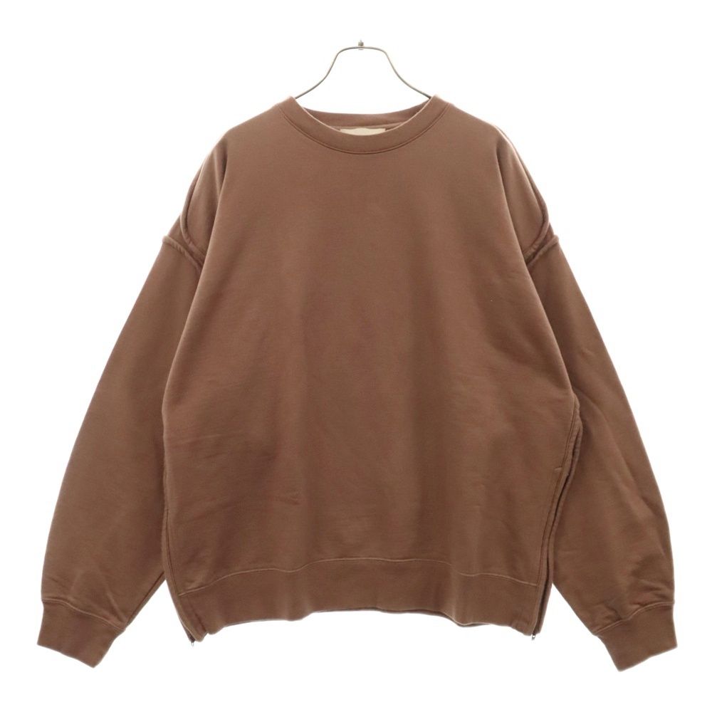 YOKE (ヨーク) 21SS OVERSIZED PIPING SWEAT SHIRT オーバーサイズ パイピング スウェット シャツ YK21SS0230CS ブラウン