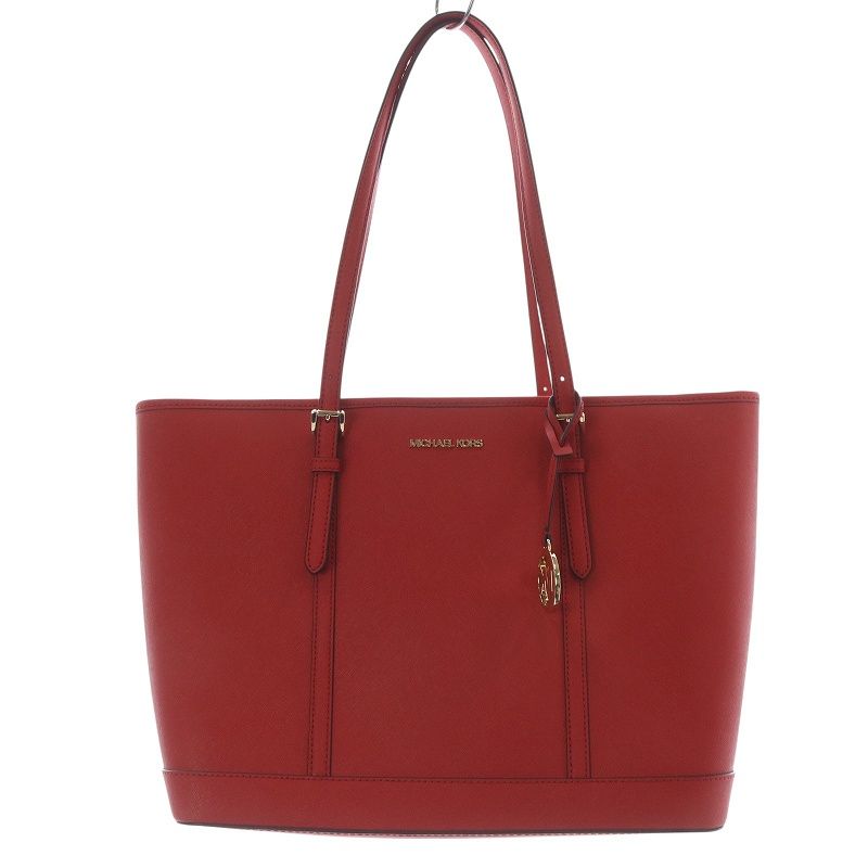 マイケルコース MICHAEL KORS 23年 JET SET TRAVEL LG TZ SHLDR TOTE トートバッグ ハンドバッグ ロゴ 赤