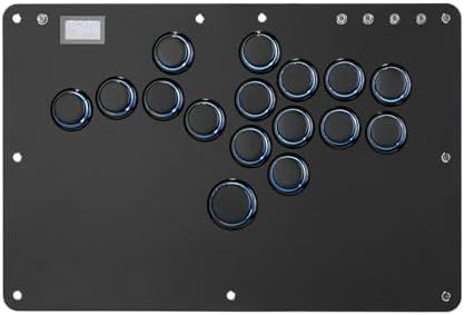 アーケードゲーム用レバーレスコントローラR16 Haute42-Cosmoxgaming レトロリムシリーズ 薄型＆小指ボタン 20.6mm 16キー クリスタル薄型スイッチ PC|Switch|PlayStation用カスタムRGB