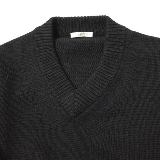 HEUGN 黒 Vネックカーディガン　カシミヤ HEUGN 黒 Vネックカーディガン カシミヤ