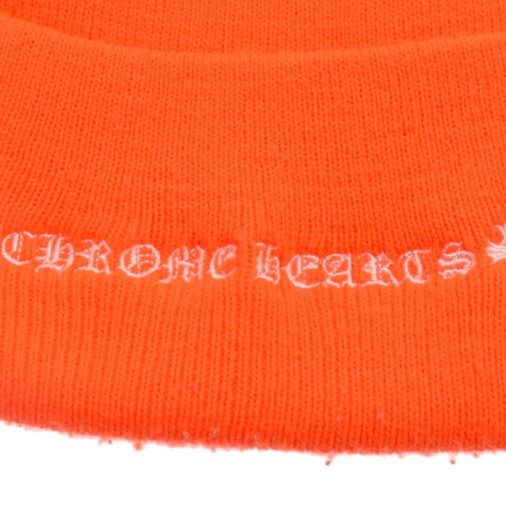 CHROME HEARTS (クロムハーツ) Cemetery Cross Beanie Neon Orange