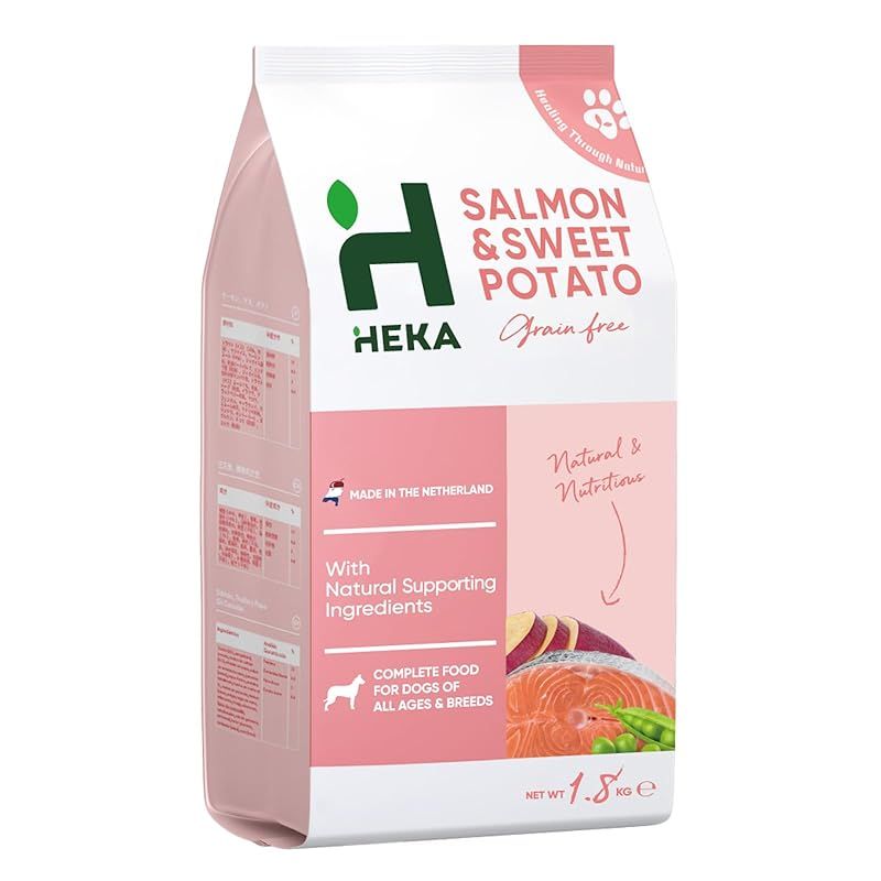 HEKA グレインフリー ドッグフード サーモン サツマイモ 全犬種 全年齢 ドライ 1.8kg (単品) 1