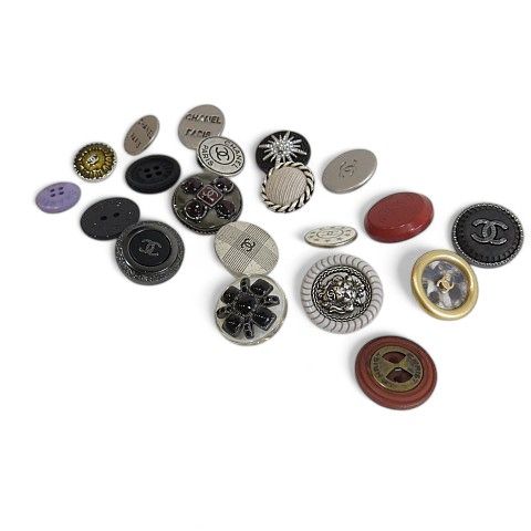 シャネル CHANEL 替えボタン 予備ボタン 20個セット サイズ違い デザイン違い ココマーク ラインストーン