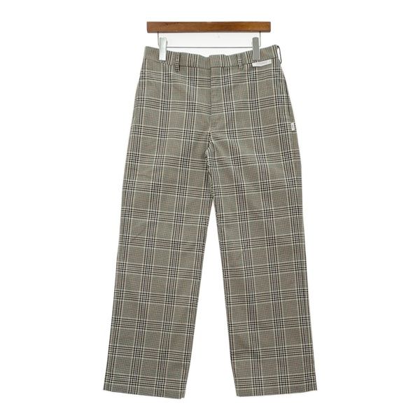 WTAPS トラウザーパンツ 242TQDT-PTM04 未使用 ストレート チェック柄 メンズ サイズ2 ベージュ系 ダブルタップス ボトム DM14135