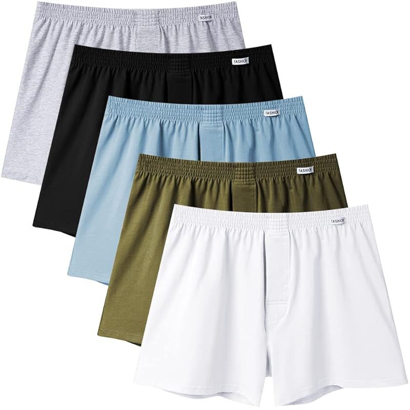 [Metakey] ニットトランクス 5枚セット 無地 ボタン付き 前開き メンズ