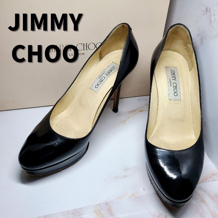 ジミーチュウ JIMMY CHOO エナメルパンプス ハイヒール ピンヒール