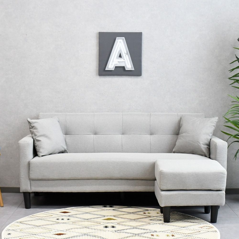 ソファー ソファ 3人掛け オットマン おしゃれ カウチ 座椅子 ローソファ レザー 革 合皮 こたつ ( 3P+足置 黒 ) カウチソファー 3人掛け L字ソファ 北欧 おしゃれ シンプル 3人掛け