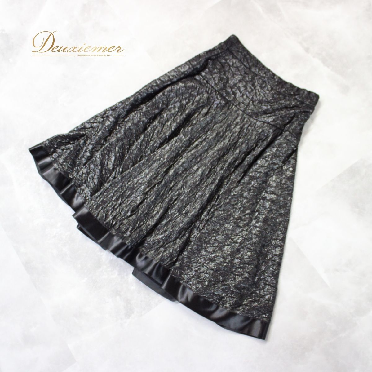 美品 社交ダンス衣装】ブラック系 黒 スカート レッスン