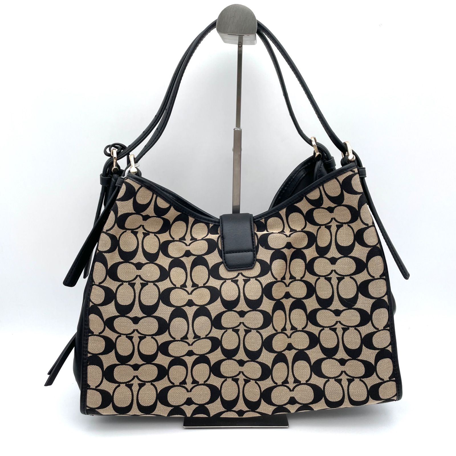 えみCOACH コーチ 10640シグネチャー ターンロック ハンドバッグ Yahoo!オークション - コーチ COACH トートバッグ 10640