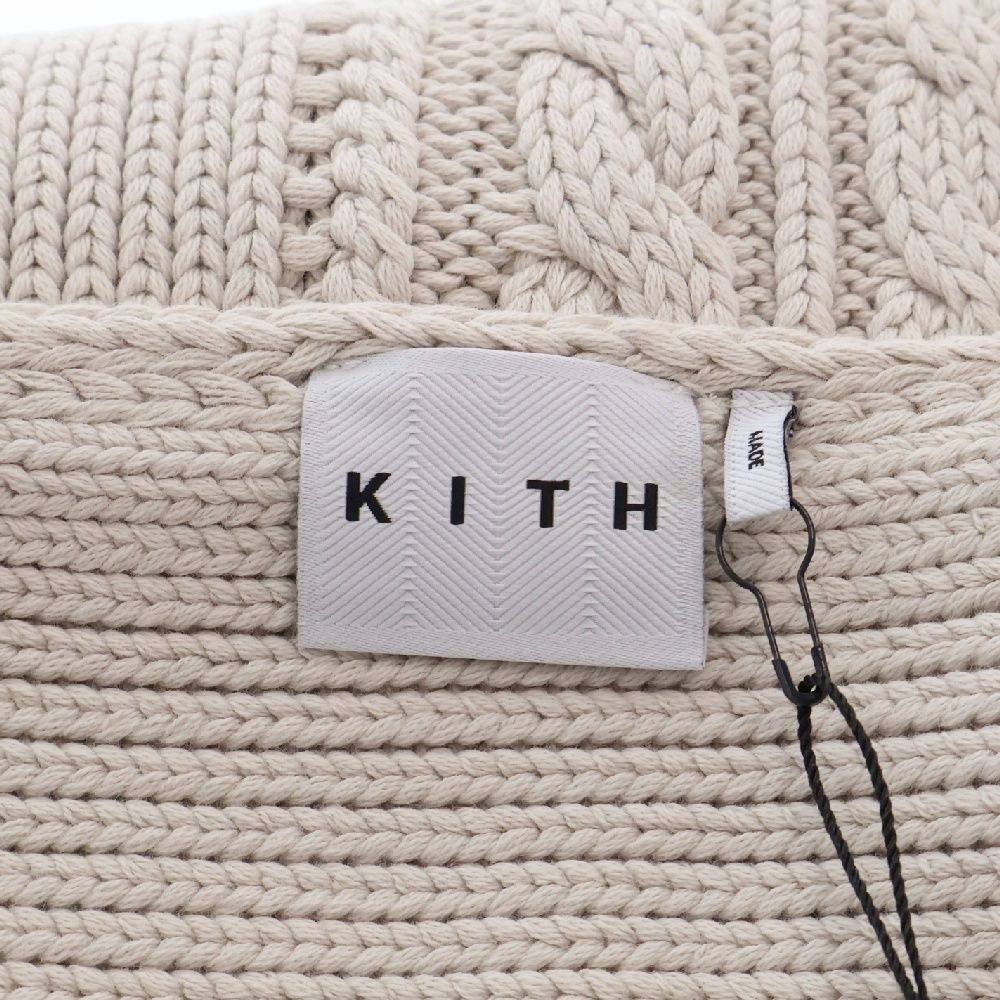 KITH マフラー KITH (キス) WASHED ELSTON KNIT SCARF ロゴ刺繍 ウォッシュ加工
