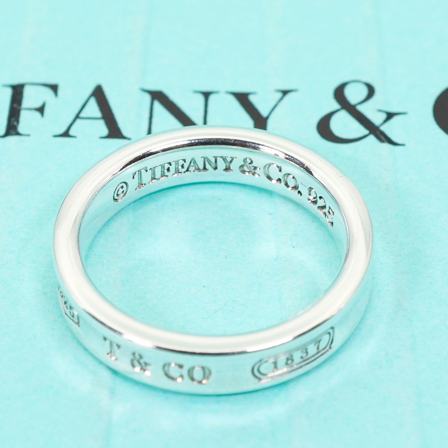 極美品10号 ティファニー 1837 ナロー ベーシック リング/24-5613