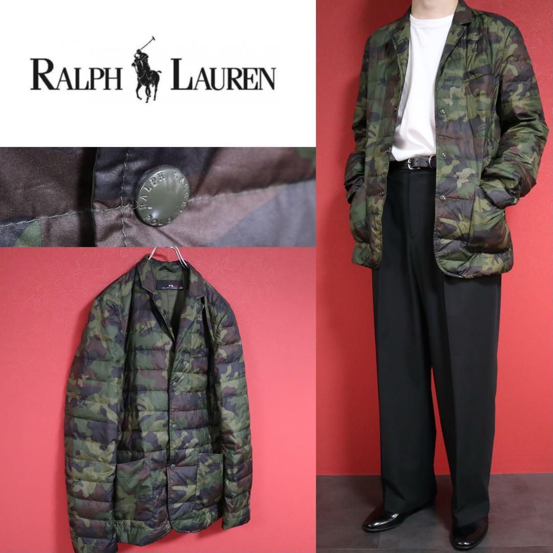 極美品】RLX RALPH LAUREN 迷彩柄 ダウンテーラードジャケット - メルカリ