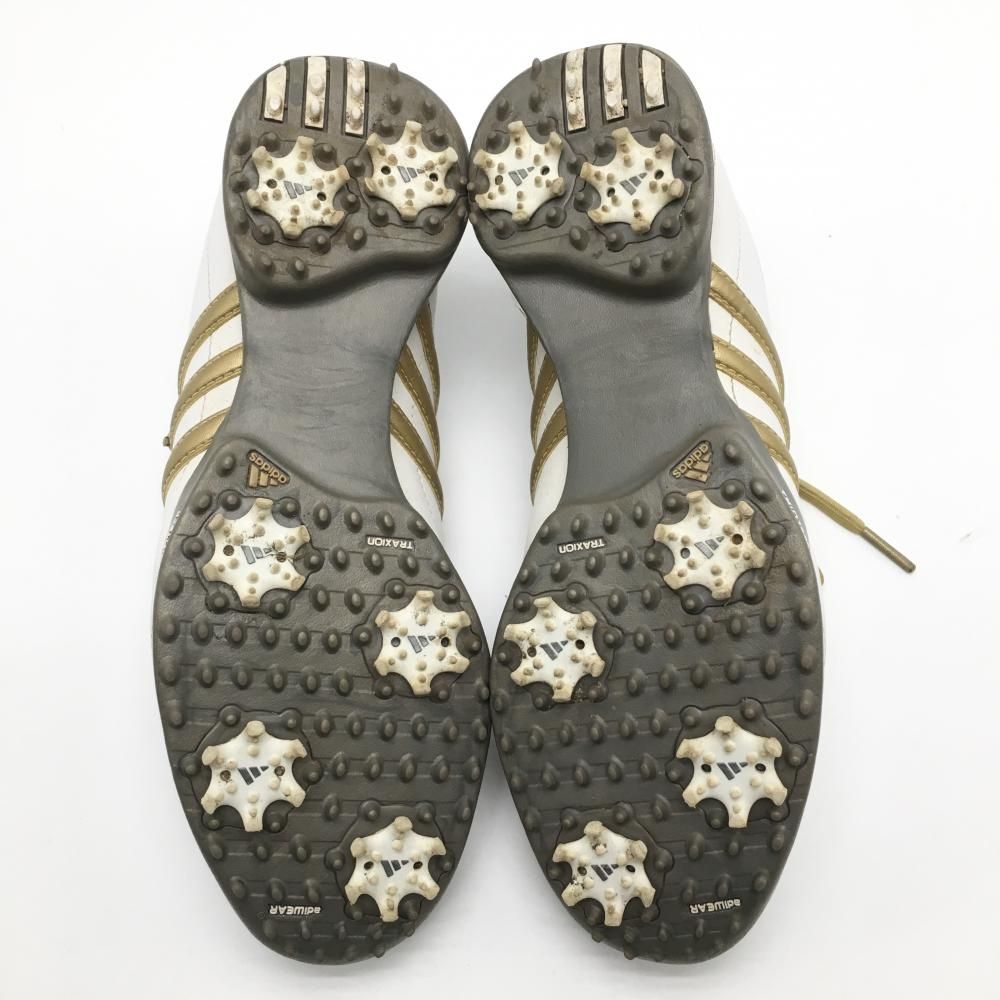 アディダス ゴルフシューズ 白×ゴールド 816382 シグネチャー