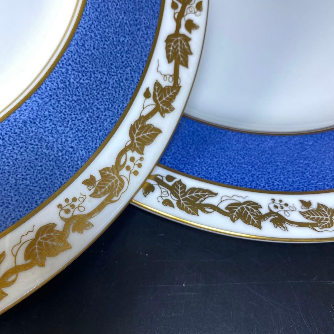 洋3ウェッジウッド ホワイトホールパウダーブルーディナープレート5枚27.5㎝