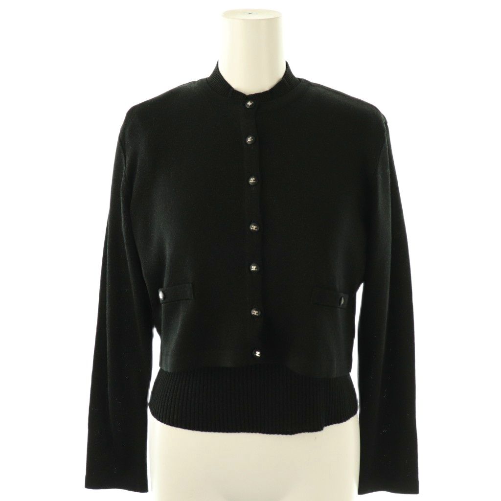 【美品】 クレージュ　アンサンブル　長袖カーディガン　半袖ニット　紫色　9R courreges クレージュ アンサンブル トップス 長袖カーディガン