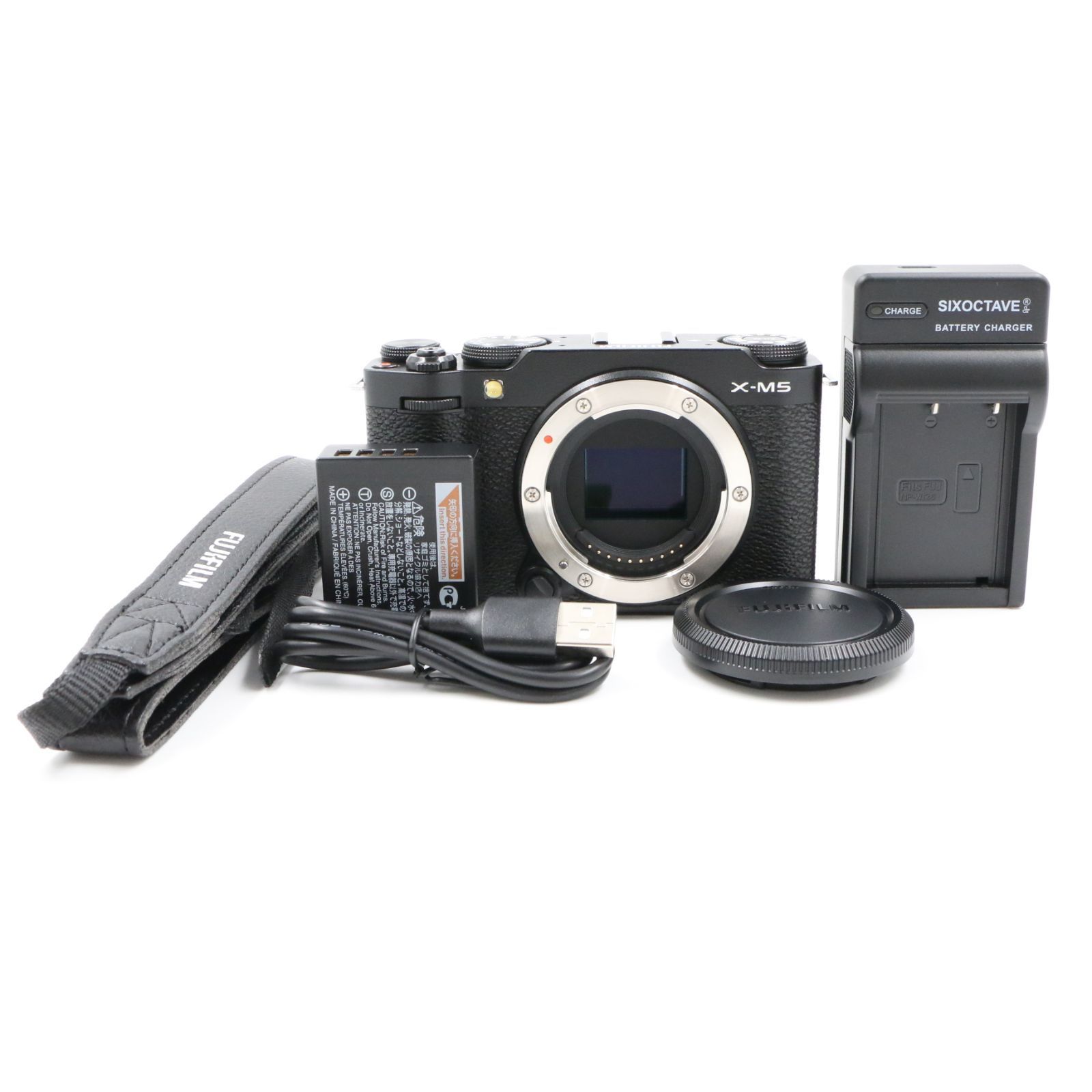 富士フイルム - ショット数55回FUJIFILM X-M5 ブラック 新品)FUJIFILM (フジフイルム) X-M5 ボディ ブラック（商品ID