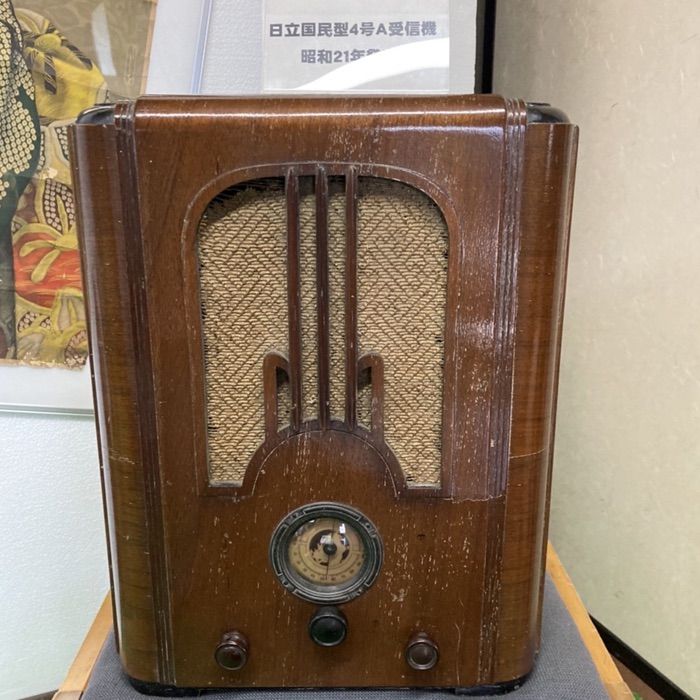 K 日立国民型4号A受信機 真空管ラジオ 動作未確認 ジャンク