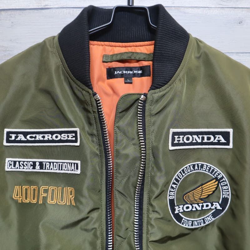 新品 メンズ ジャックローズ JACK ROSE ホンダ HONDA コラボ 中綿 MA-1