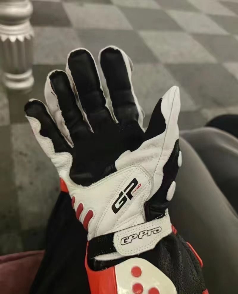 バイク真皮サイクリング手袋 レッド