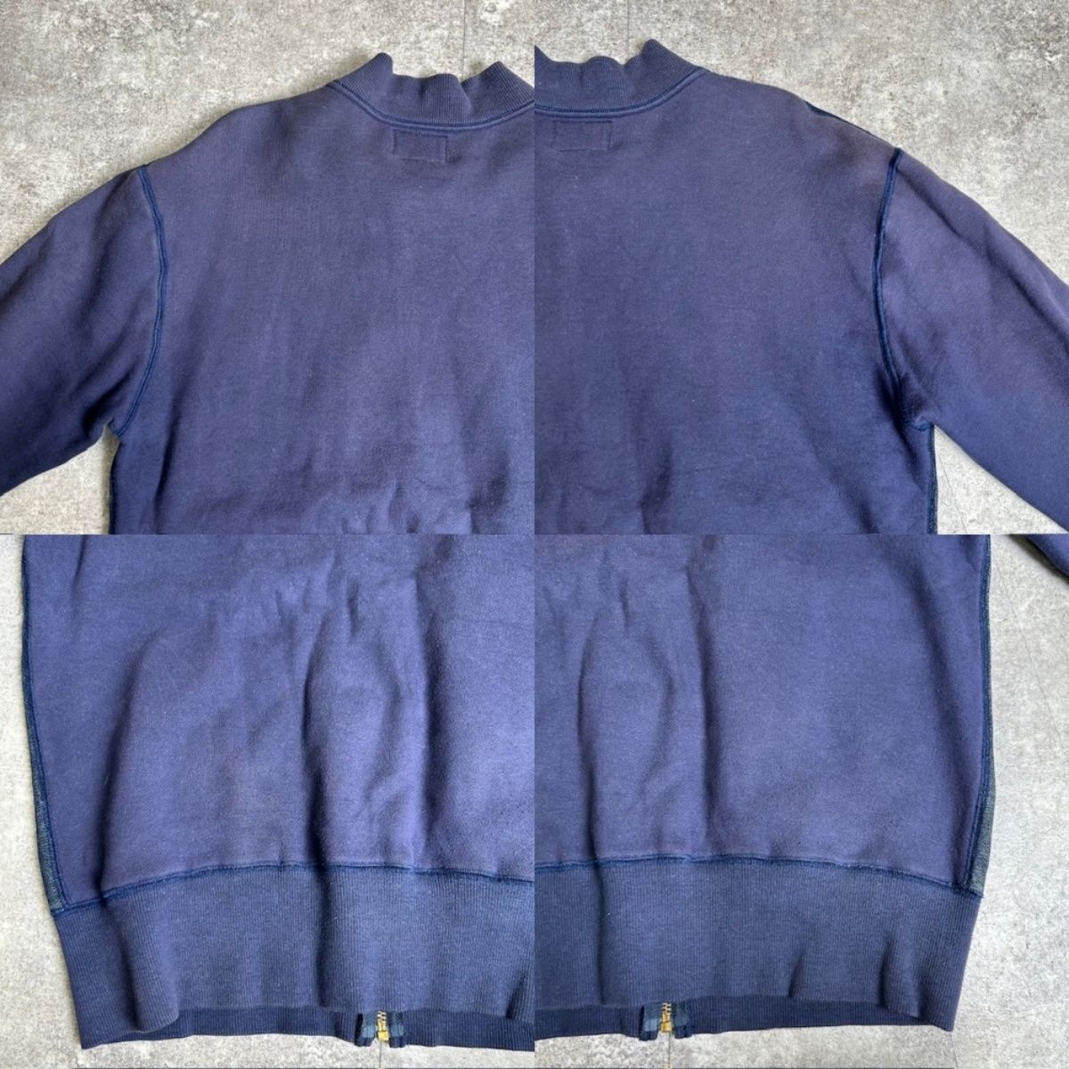 EVISU エヴィス エヴィス スウェット デニム ジップアップジャケット 