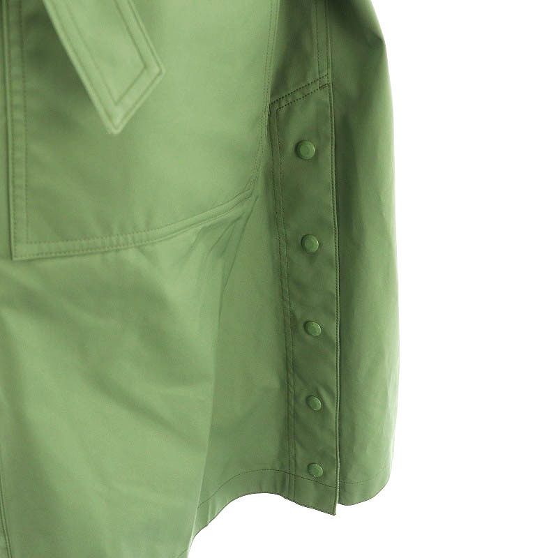 ドゥロワー Drawer ギャバジン フードジレ ベスト ロング 前開き 36  