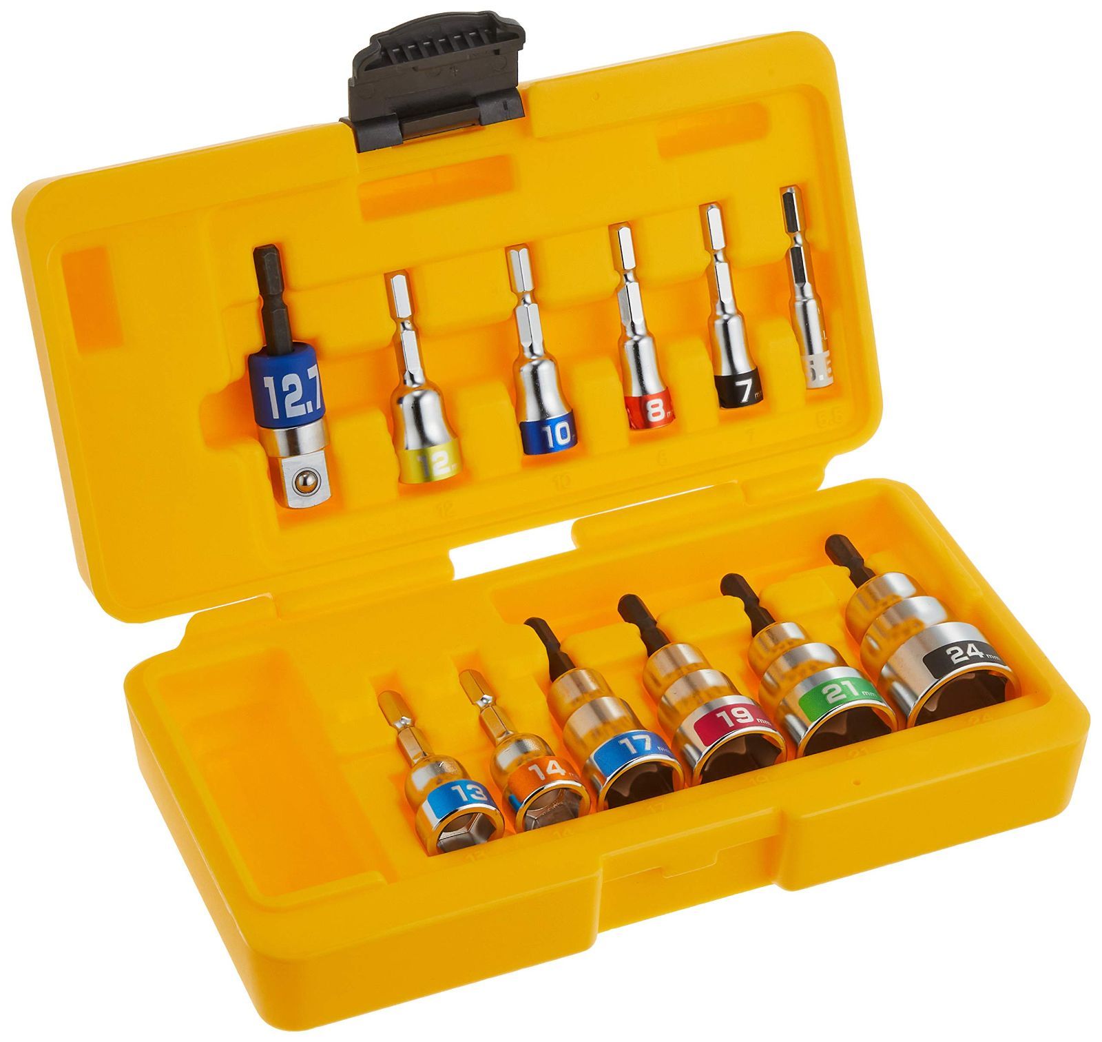 即日発送】12点セット ショートソケット 5.5~24mm 変換アダプター、ケース付 インパクト ビット