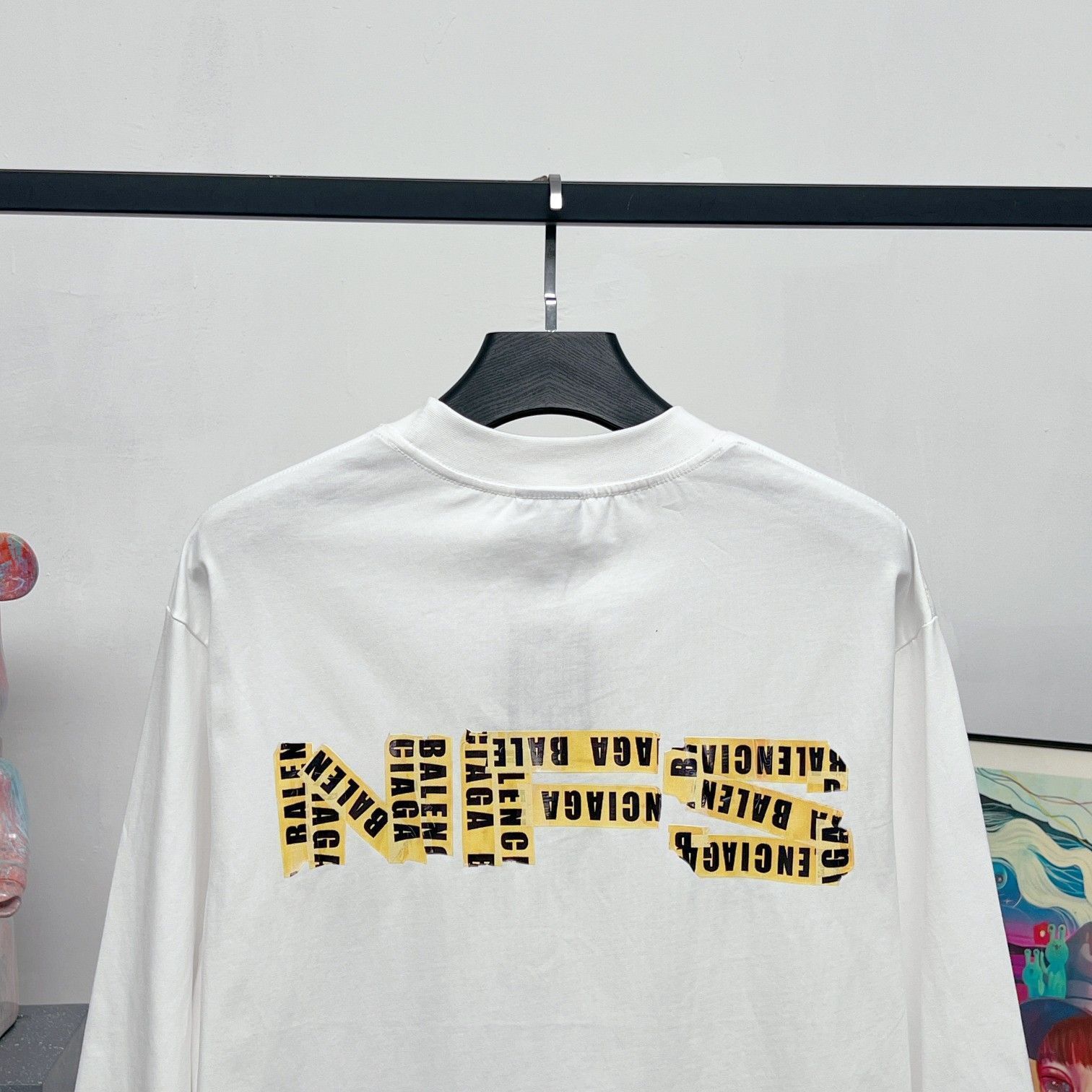 Balenciaga×YEEZYxGap ロングスリーブカットソーロンT ホワイト Balenciaga×YEEZYxGap ロングスリーブカットソーロンT ホワイト