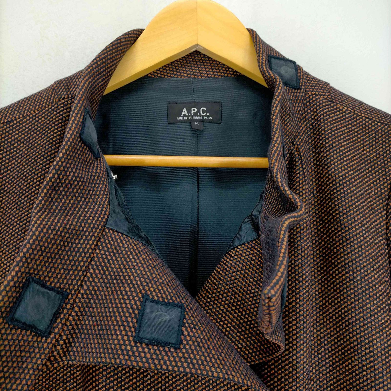 アーペーセー A.P.C. アシンメトリー マグネットボタンコート 