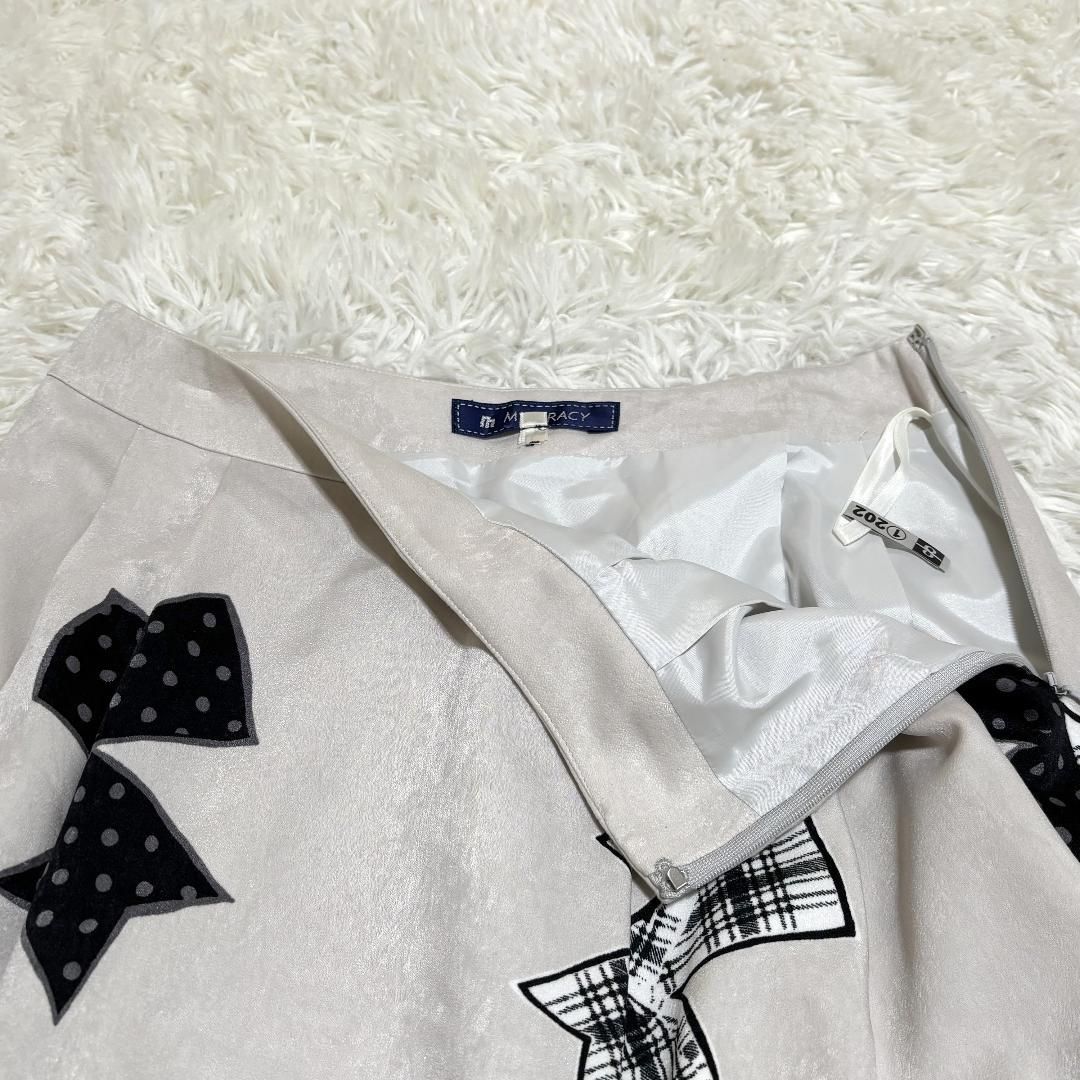 【美品】M'S GRACY 膝丈ワンピース ベージュ フレア 38 リボン 極美品✨M's GRACY レース リボン 膝丈ワンピース ベージュ 38 - メルカリ