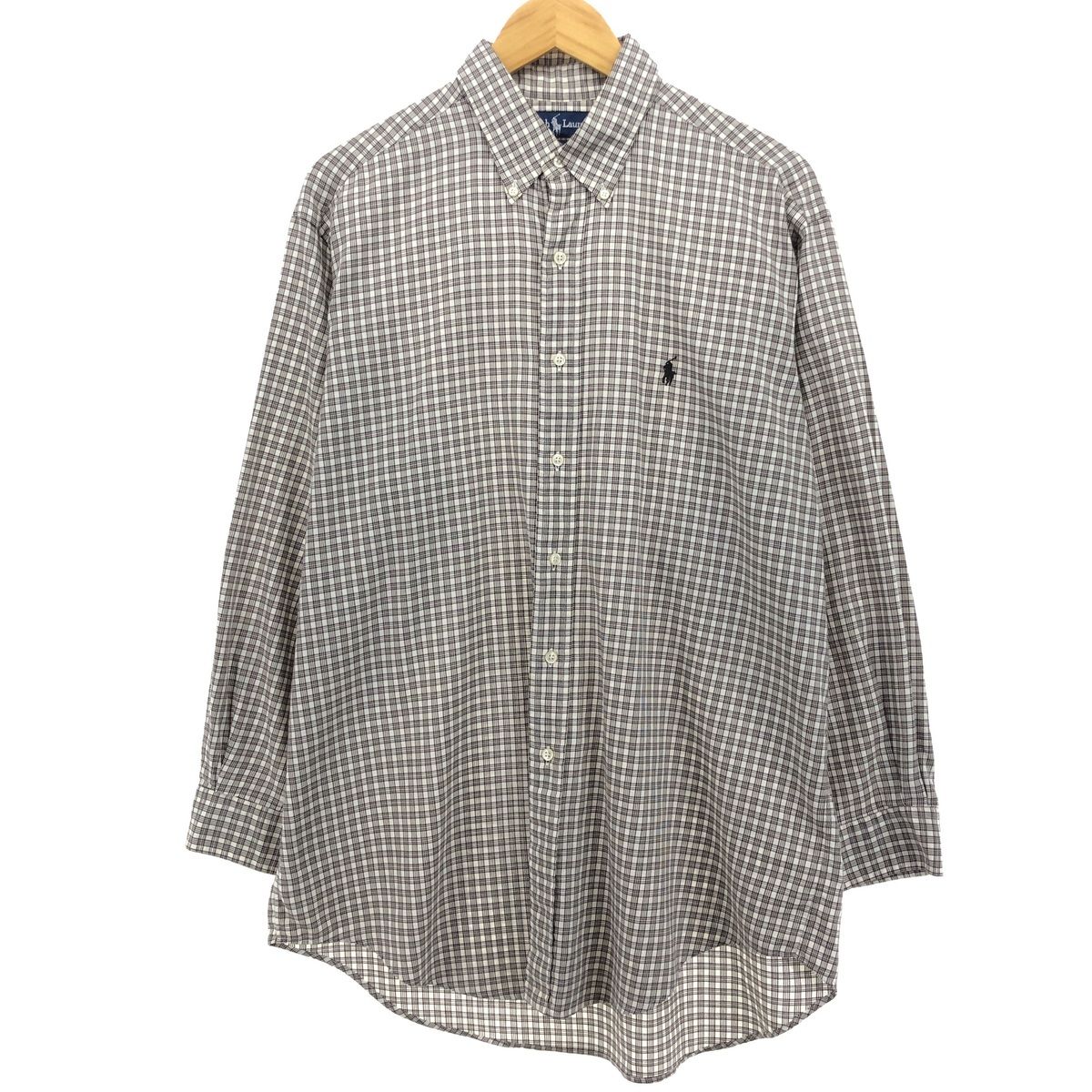 古着 ラルフローレン Ralph Lauren 長袖 ボタンダウンチェックシャツ メンズL相当/eaa476003