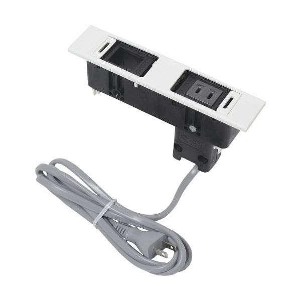 (まとめ）スガツネ工業デスクトップマルチタップDML型(210-020-486) DML-PB-WT 1個