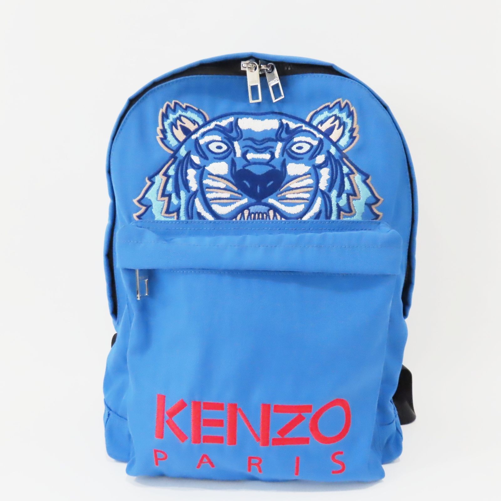 M10 美品 KENZO ケンゾー タイガー刺繍 キャンバス バックパック リュック ブルー