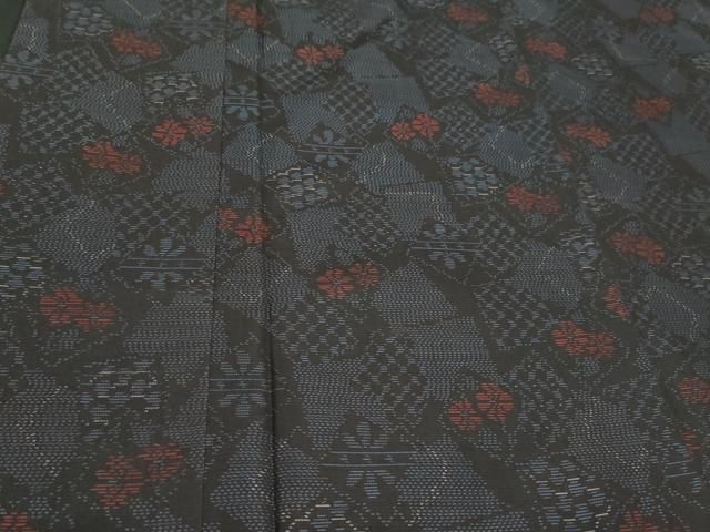 平和屋着物□本場大島紬 泥染め 吉祥唐草文 正絹 逸品 未使用 CAAR3110yc