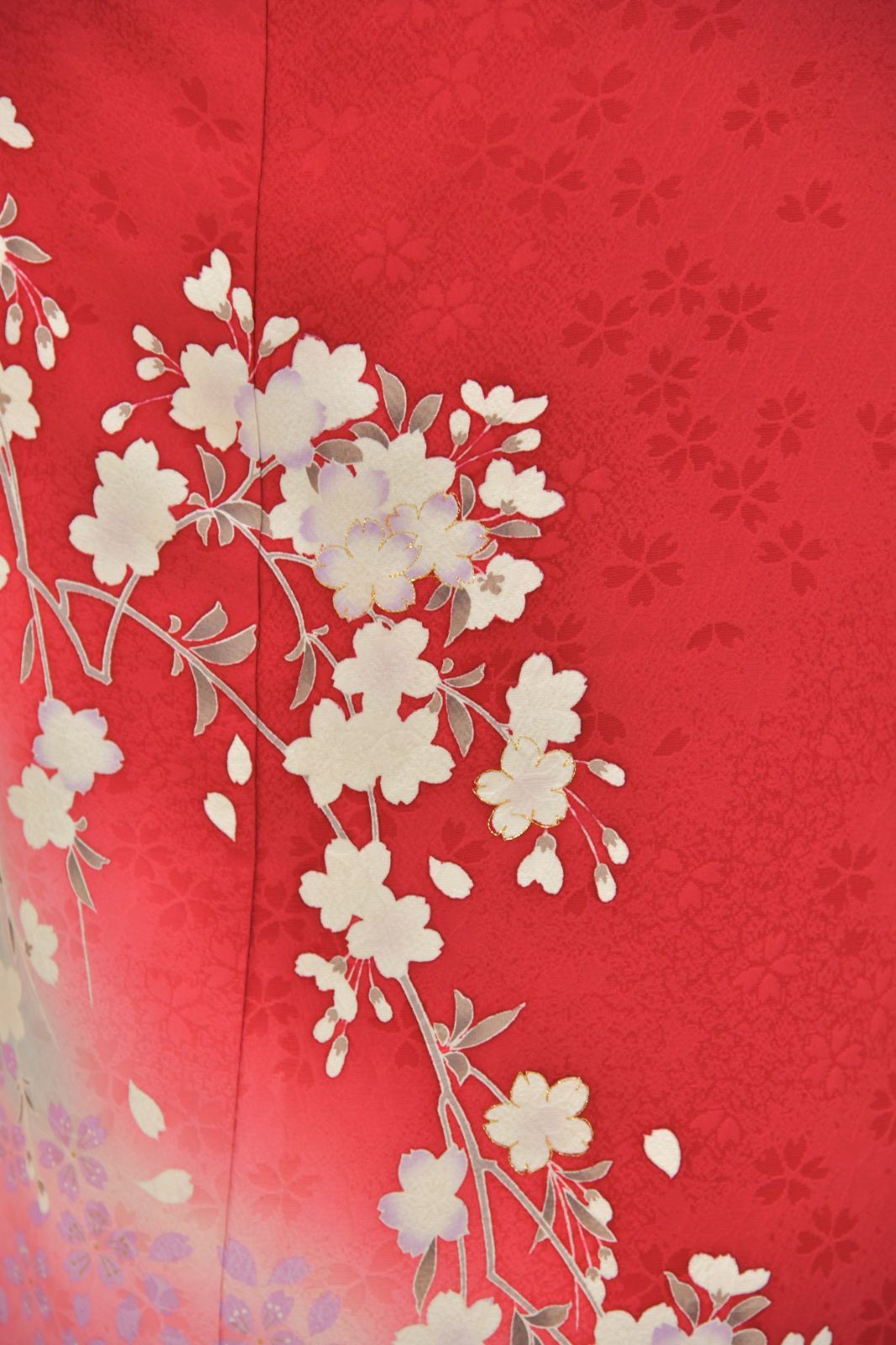 振袖16点フルセット ☆赤 桜柄☆ 対応身長約158㎝まで - メルカリ