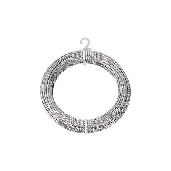 文房具・事務用品 (まとめ) TRUSCO メッキ付ワイヤロープ 6mm×10m CWM-6S10 1巻 【×5セット】